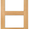 Six Folding Doors & Frame Kit - Coventry Shaker Oak 3+3 - Clear Glass - Unfinished