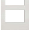 Four Folding Doors & Frame Kit - Coventry Shaker 2+2 - Clear Glass - White Primed