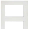 Four Folding Doors & Frame Kit - Coventry Shaker 2+2 - Clear Glass - White Primed