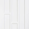 Coventry Style Panel Staffetta Quad Telescopic Pocket Doors - White Primed