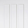 Coventry Style Panel Staffetta Quad Telescopic Pocket Doors - White Primed