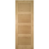 Three Sliding Maximal Wardrobe Doors & Frame Kit - Coventry Shaker Style Oak Door - Unfinished