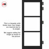 Urban Ultimate® Room Divider Manchester 3 Pane Door Pair DD6306C with Matching Side - Clear Glass - Colour & Height Options