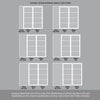 Room Divider - Handmade Eco-Urban® Brooklyn Door Pair DD6308F - Frosted Glass - Premium Primed - Colour & Size Options