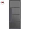 Urban Ultimate® Room Divider Boston 4 Pane Door Pair DD6311T - Tinted Glass with Full Glass Sides - Colour & Size Options