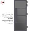 Urban Ultimate® Room Divider Boston 4 Pane Door Pair DD6311T - Tinted Glass with Full Glass Sides - Colour & Size Options