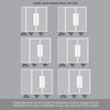 Room Divider - Handmade Eco-Urban® Boston Door Pair DD6311C - Clear Glass - Premium Primed - Colour & Size Options