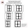 Bespoke Room Divider - Eco-Urban® Sheffield Door Pair DD6312C - Clear Glass with Full Glass Sides - Premium Primed - Colour & Size Options