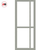 Bespoke Handmade Eco-Urban® Marfa 4 Pane Double Evokit Pocket Door DD6313G - Clear Glass - Colour Options