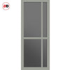 Urban Ultimate® Room Divider Marfa 4 Pane Door Pair DD6313T - Tinted Glass with Full Glass Sides - Colour & Size Options