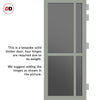 Urban Ultimate® Room Divider Marfa 4 Pane Door Pair DD6313T - Tinted Glass with Full Glass Sides - Colour & Size Options