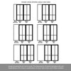 Room Divider - Handmade Eco-Urban® Bronx Door Pair DD6315F - Frosted Glass - Premium Primed - Colour & Size Options