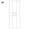 Handmade Eco-Urban® Tromso 8 Pane 1 Panel Double Absolute Evokit Pocket Door DD6402G Clear Glass - Colour & Size Options