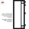 Handmade Eco-Urban Suburban 4 Pane Solid Wood Internal Door UK Made DD6411G Clear Glass(2 FROSTED CORNER PANES)- Eco-Urban® Shadow Black Premium Primed