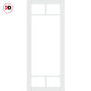 Urban Ultimate® Room Divider Sydney 5 Pane Door Pair DD6417F - Frosted Glass with Full Glass Sides - Colour & Size Options