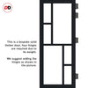 Urban Ultimate® Room Divider Cairo 6 Pane Door Pair DD6419C with Matching Sides - Clear Glass - Colour & Height Options