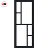 Urban Ultimate® Room Divider Cairo 6 Pane Door DD6419F - Frosted Glass with Full Glass Side - Colour & Size Options