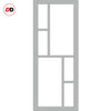 Handmade Eco-Urban® Cairo 6 Pane Double Evokit Pocket Door DD6419G Clear Glass - Colour & Size Options