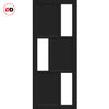 Bespoke Room Divider - Eco-Urban® Tokyo Eco-Urban® Door Pair DD6423C - Clear Glass with Full Glass Side - Premium Primed - Colour & Size Options