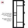 Urban Ultimate® Room Divider Isla 6 Pane Door Pair DD6429C with Matching Side - Clear Glass - Colour & Height Options