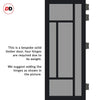 Urban Ultimate® Room Divider Portobello 5 Pane Door Pair DD6438T - Tinted Glass with Full Glass Sides - Colour & Size Options