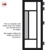 Handmade Eco-Urban Portobello 5 Pane Solid Wood Internal Door UK Made DD6438G Clear Glass(1 FROSTED PANE) - Eco-Urban® Shadow Black Premium Primed