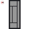 Urban Ultimate® Room Divider Portobello 5 Pane Door DD6438T - Tinted Glass with Full Glass Side - Colour & Size Options