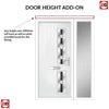 Cottage Style Debonaire 2 Composite Front Door Set with Single Side Screen - Hnd Jet Glass - Shown in White