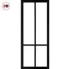 Room Divider - Handmade Eco-Urban® Bronx Door Pair DD6315F - Frosted Glass - Premium Primed - Colour & Size Options