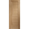 Emilia Oak Flush Absolute Evokit Pocket Door - Stepped Panel Design