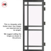 Bespoke Room Divider - Eco-Urban® Leith Door Pair DD6316F - Frosted Glass with Full Glass Side - Premium Primed - Colour & Size Options