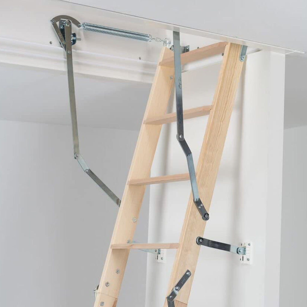 Dolle Wooden Loft Ladder - ClickFix 76G - Insulated Door, Max Ceiling