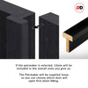 Perth 8 Pane Solid Wood Internal Door Pair UK Made DD6318 - Tinted Glass - Eco-Urban® Shadow Black Premium Primed