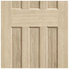 Double Sliding Door & Track - DX 60's Nostalgia Oak Panel Doors - Unfinished