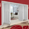 Six Folding Doors & Frame Kit - DX30's 3+3 Folding Panel Door - White Primed