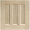 Double Sliding Door & Track - DX 60's Nostalgia Oak Panel Doors - Unfinished