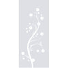 Cherry Blossom 8mm Clear Glass - Obscure Printed Design - Single Absolute Pocket Door