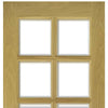 Four Folding Doors & Frame Kit - Ely Oak 3+1 - Clear Bevelled Glass -Unfinished