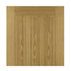 Ely Oak Absolute Evokit Double Pocket Door Detail - Unfinished