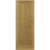 Double Sliding Door & Wall Track - Ely Oak Door - Unfinished