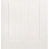 Five Folding Doors & Frame Kit - Eton Victorian Shaker 3+2 - Clear Glass - White Primed