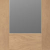 Single Sliding Door & Track - Pattern 10 Oak Door - Clear Glass - Prefinished