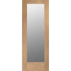 Single Sliding Door & Track - Pattern 10 Oak Door - Clear Glass - Prefinished