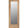 Two Sliding Wardrobe Doors & Frame Kit - Pattern 10 Shaker Oak Door - Obscure Glass - Unfinished