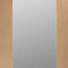 Two Sliding Wardrobe Doors & Frame Kit - Pattern 10 Shaker Oak Door - Obscure Glass - Unfinished