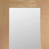 Two Sliding Wardrobe Doors & Frame Kit - Pattern 10 Shaker Oak Door - Obscure Glass - Unfinished