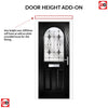 Premium Composite Front Door Set - Snipe 1 Laptev Black Glass - Shown in Black