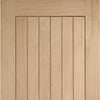 Bespoke Thrufold Suffolk Oak Folding 3+0 Door - Vertical Lining - Prefinished