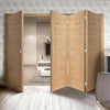 Bespoke Thrufold Palermo Flush Oak Folding 3+1 Door - Panel Effect