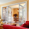 Five Folding Doors & Frame Kit - SA 15 Pane 3+2 - Clear Glass - White Primed